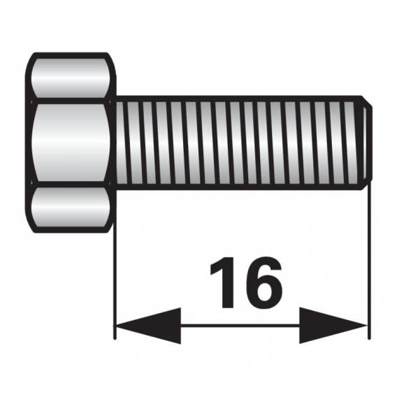 Obrázok pre Šroub na výsevný disk pro diskový secí stroj Väderstad M12 x 1,75 x 16