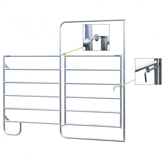 Obrázok pre Ohradní panel Pasdelou s dveřmi 3,6 x 2,25 m pro koně a skot