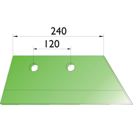 Obrázok pre Pluhové ostří na roudnický pluh PH1-403 Ross Roudnice horní délka 240 mm AgropaGroup levé