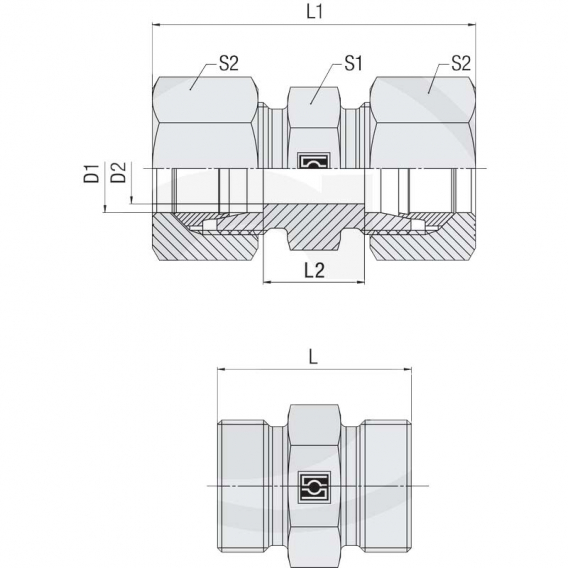 Obrázok pre Hydraulické šroubení přímé STAUFF GV 08 L s přesuvnou maticí