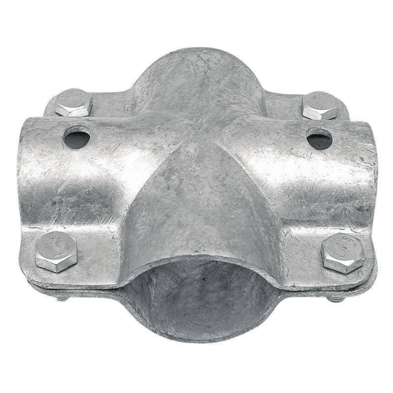 Obrázok pre Stájová křížová spona dvojdílná se 4 šrouby průměr A 60 mm B 48 mm