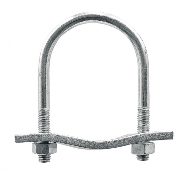 Obrázok pre Obloukový šroub s maticemi zinkovaný pro 2 trubky o průměru 2 x 1" délka 80 mm