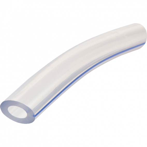Obrázok pre PVC hadice na mléko 24 x 14 mm transparentní modrý proužek metráž