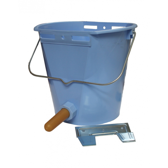 Obrázok pre Napájecí kbelík TETI Blue pro telata komplet s ventilem, cucákem a kovovým držákem