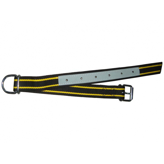 Obrázok pre Obojek pro skot, krávy černo žlutý trevira zesílený kůží 1300 x 40 mm D-kroužek
