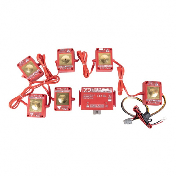 Obrázok pre Ultrazvukový plašič kun vhodný do auta sada 6 ks ultrazvukových reproduktorů s LED diodami