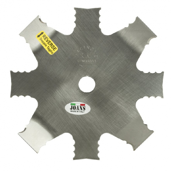 Obrázok pre Mulčovací nůž na křovinořez ozubený 8 zubů šířka řezu 255 mm otvor 25 mm tloušťka 2,6 mm