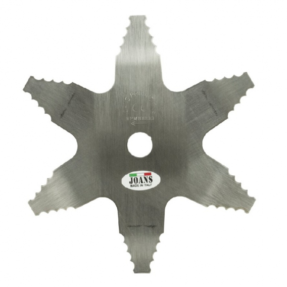 Obrázok pre Mulčovací nůž na křovinořez ozubený 6 zubů šířka řezu 260 mm otvor 25 mm tloušťka 2,6 mm
