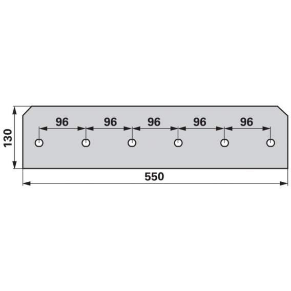 Obrázok pre Plaz široký dlouhý na pluh Kuhn 279140 rozměry 550 x 130 mm iQparts