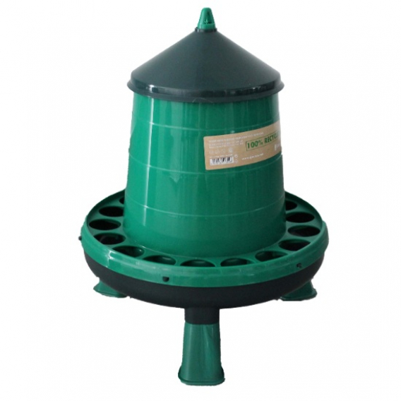 Obrázok pre EKO násypné krmítko pro slepice, drůbež 2 kg GAUN s nožičkami z recyklovaného plastu