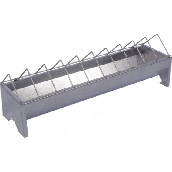 Obrázok pre Žlabové krmítko, korýtko pro slepice, drůbež plechové zinkované 12 x 100 cm