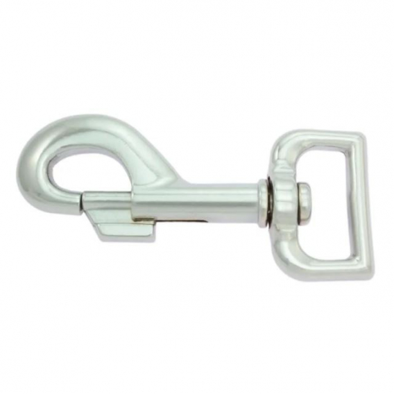 Obrázok pre Karabina rychloupínací otočná s D obrtlíkem délka 80 mm, šířka 26 mm, oko 25 mm pozink