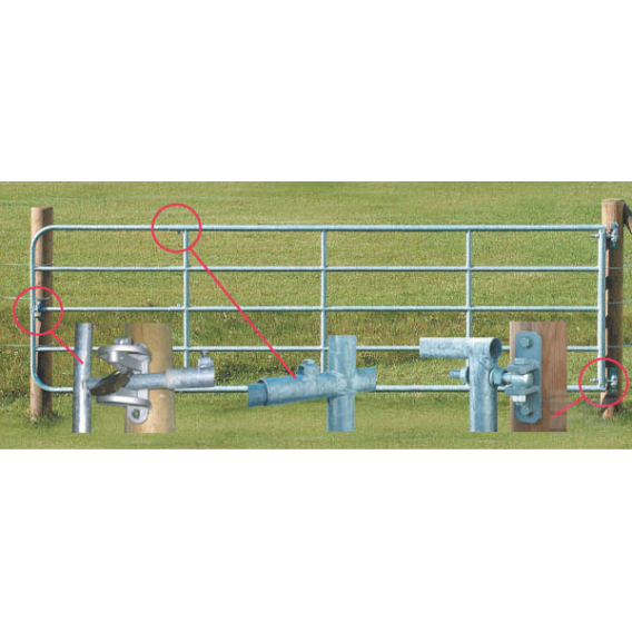 Obrázok pre Panelová pastevní brána délkově nastavitelná 4 až 5 m výška 110 cm pro elektrický ohradník
