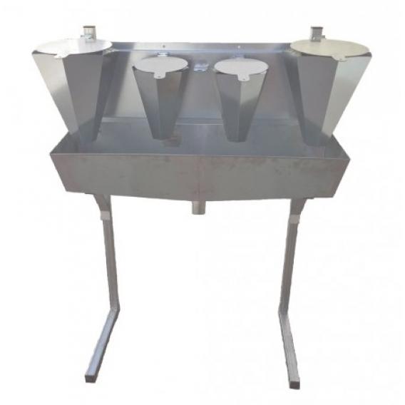 Obrázok pre 4 zinkované odkrvovače drůbeže střední a velké na opěrách Dominion DIT DICO