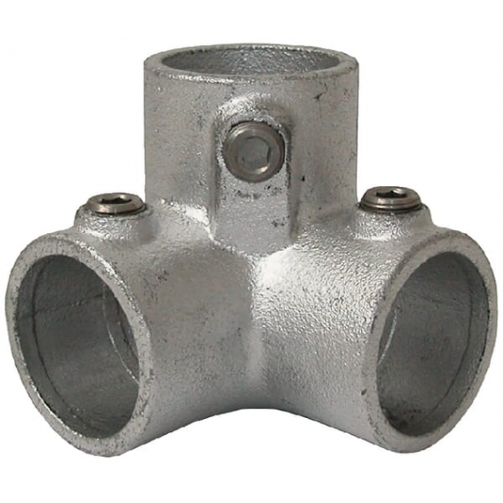 Obrázok pre Stájová trubková rohová spojka trojcestná 90° průměr A 42 mm 1 1/4" 128-C