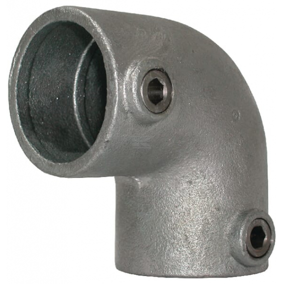 Obrázok pre Úhlová trubková spojka koleno 90° průměr A 34 mm 1" s okem 125-B