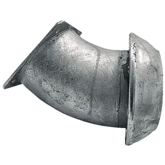 Obrázok pre Perrot přírubové koleno 45° samec 6" / 159 mm rozteč děr 150 × 150 mm zinkované na fekál