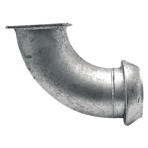 Obrázok pre Perrot přírubové koleno 90° samec 5" / 133 mm rozteč děr 150 × 150 mm zinkované na fekál