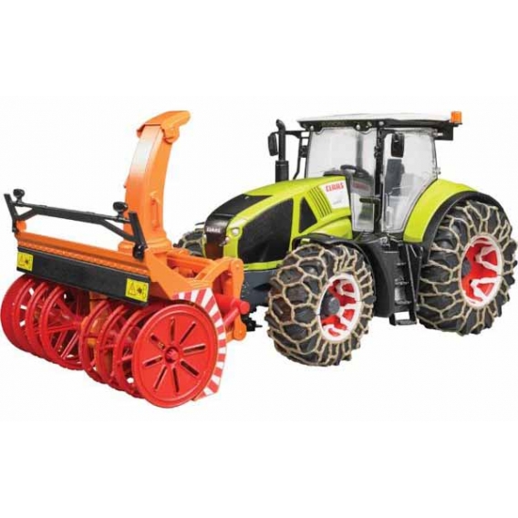 Obrázok pre Bruder - traktor - CLAAS AXION 950 s frézou a snehovými reťazami