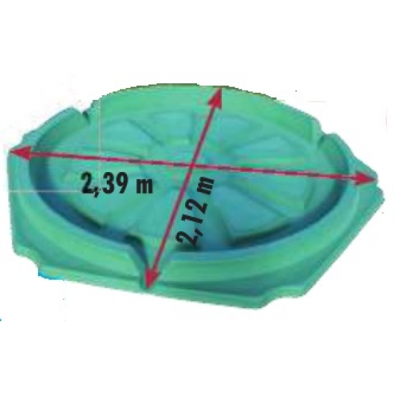 Obrázok pre Dno pre plastový krmelec zvon La Gee pre ovce a kozy 153 cm 12 miest