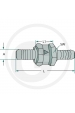 Obrázok pre Spätný ventil pre palivové hadice s priemerom 10 mm prietokový odpor 0,25 bar pri 120 l / h