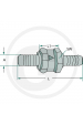Obrázok pre Spätný ventil pre palivové hadice s priemerom 12 mm prietokový odpor 0,25 bar pri 120 l / h
