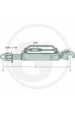 Obrázok pre Tretí bod hydraulický kat. 3-32 so záchytným hákom a hlavou vidlice dĺžka 666/906 mm