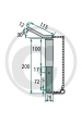 Obrázok pre Kolík kat. 1-2 pre spodný záves tretieho bodu s reťazou a závlačkou dĺžka 200 mm