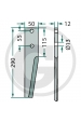 Obrázok pre Hrot do rotačných brán pravý vhodný pre Breviglieri T25, Regent dĺžka 290 mm
