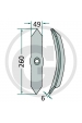 Obrázok pre Hrot kultivátora 49 x 6 x 260 zosilnený vhodný pre perá 45 x 12 a 60 x 12 Saphir