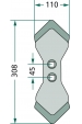Obrázok pre Radlica kultivátora K31 308 x 110 x 8 mm vhodná pre Doublet- Record, Gruse, Kongskilde