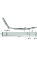 Obrázok pre Rameno perá vhodné pre obracače Pöttinger HIT 40, 47, 54 dĺžka 410 mm