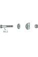 Obrázok pre Upevnenie perá pre obracače komplet (starý tvar do roku 1985) vhodné pre Deutz Fahr KH 4 S