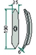 Obrázok pre Hrot Kombinátora, kultivátora, kompaktor 35 x 6 x 190 vhodný pre Amazone, BBG, Horsch