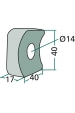 Obrázok pre Svorka pera priemer 14 mm vhodná pre obracače Claas W / WA a Volto