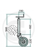Obrázok pre Oporné koleso prívesu Simol nosnosť 1000 kg