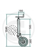 Obrázok pre Oporné koleso prívesu Simol nosnosť 1500 kg