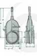 Obrázok pre MZ posúvač 6 &quot;piestové na hnojovicu pre fekálne vozy typ 4F2 s hydraulickým valcom