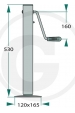 Obrázok pre Oporná noha pod náves Simol nosnosť 1500 kg s bočnou kľukou