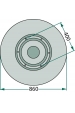 Obrázok pre Klzný tanier pre bubnové žacie lišty Deutz-Fahr KM3.19 a Vicon / PZ CM 185, 185H, 186, 190