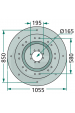 Obrázok pre Žací talíř průměr 1055 mm na bubnové sekačky Deutz-Fahr KM 3.21, Taarup, Vicon/PZ CM 210