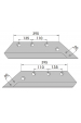 Obrázok pre Pluhové ostří levé zesílené na pluh Kuhn, Huard 16" horní délka 395 mm AgropaGroup