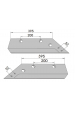 Obrázok pre Pluhové ostří pravé na pluh Kuhn, Huard 3 díry horní délka 395 mm AgropaGroup
