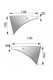 Obrázok pre Výměnný díl levý na pluh Kuhn, Huard 145 x 195 x 8 mm pro orební těleso N4 AgropaGroup