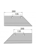 Obrázok pre Pluhové ostří pravé na pluh Lemken, Ostroj typ SB43R horní délka 280 mm AgropaGroup