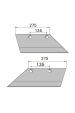 Obrázok pre Pluhové ostří pravé na pluh Lemken, Ostroj 14" typ SB36R horní délka 275 mm AgropaGroup