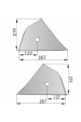 Obrázok pre Výměnný díl trojúhelník pravý Dura Maxx na pluh Lemken, Ostroj 357 x 219 x 10 mm Agropa