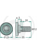 Obrázok pre Šroub na nože rotační sekačky Deutz-Fahr, Stoll-JF, Vicon M12 x 35 komplet s maticí 25 ks