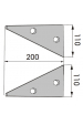 Obrázok pre Klín plazu trojúhelník pravý na pluh RabeWerk typ YP 350 W 200 x 110 mm AgropaGroup