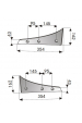 Obrázok pre Výměnný díl pravý na pluh Kverneland, Pöttinger přední díl 354 x 162 x 10 mm Agropagroup